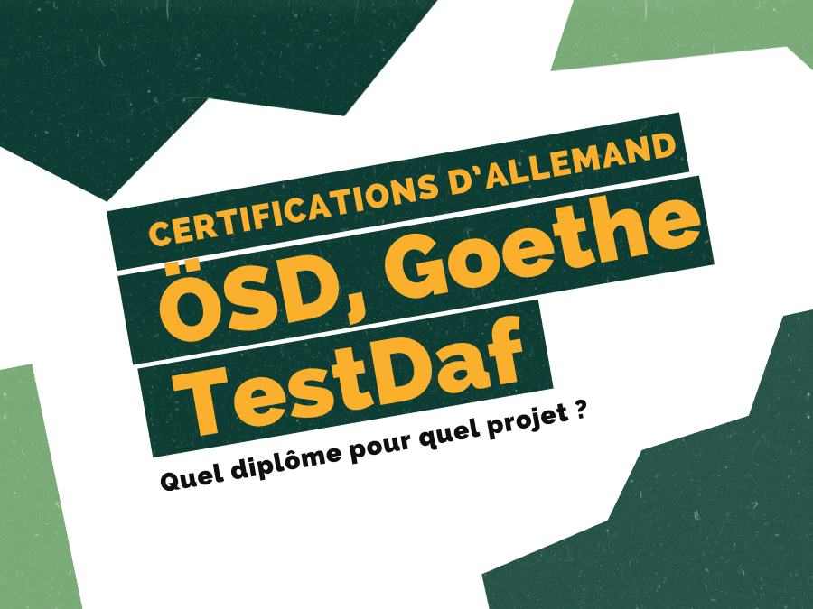 ÖSD ou Goethe certification allemand comparatif TestDaF